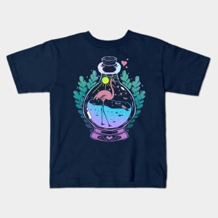 Sunny Flamingo Potion Kids T-Shirt